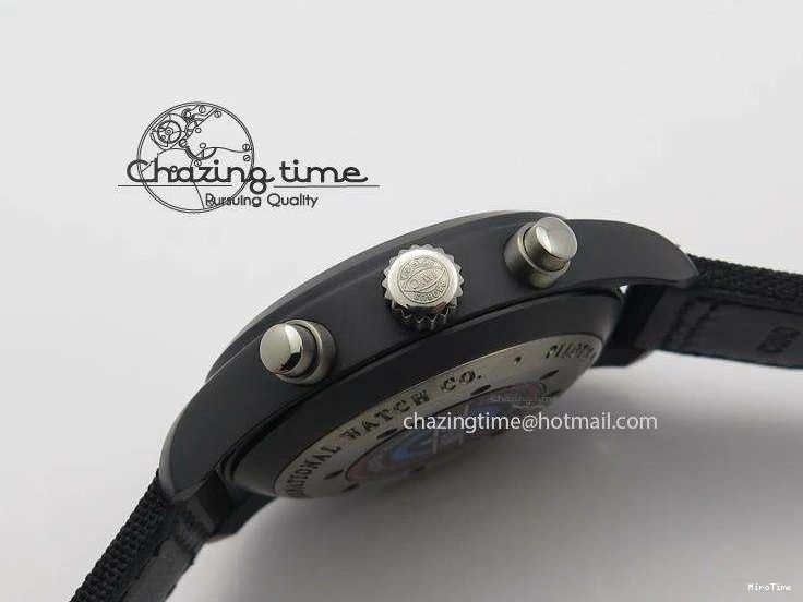 MIROTIME 0404 Comfortable Pilot Chrono IW388003 Real Ceramic ZF 1:1 Best Edition On Black Nylon Strap A 7322